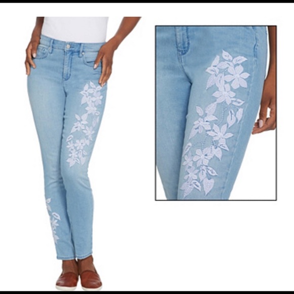 Martha Stewart Denim - Martha Stewart embroidered jeans